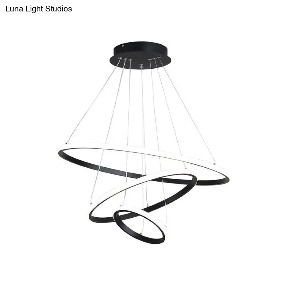 DecorBites™ Circular LED Minimalist Pendant Acrylic Chandelier for Dining Room