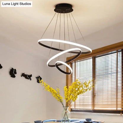DecorBites™ Circular LED Minimalist Pendant Acrylic Chandelier for Dining Room
