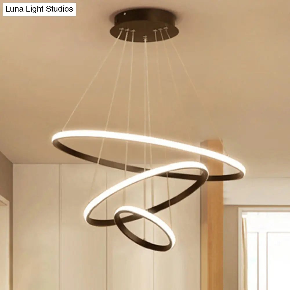 DecorBites™ Circular LED Minimalist Pendant Acrylic Chandelier for Dining Room
