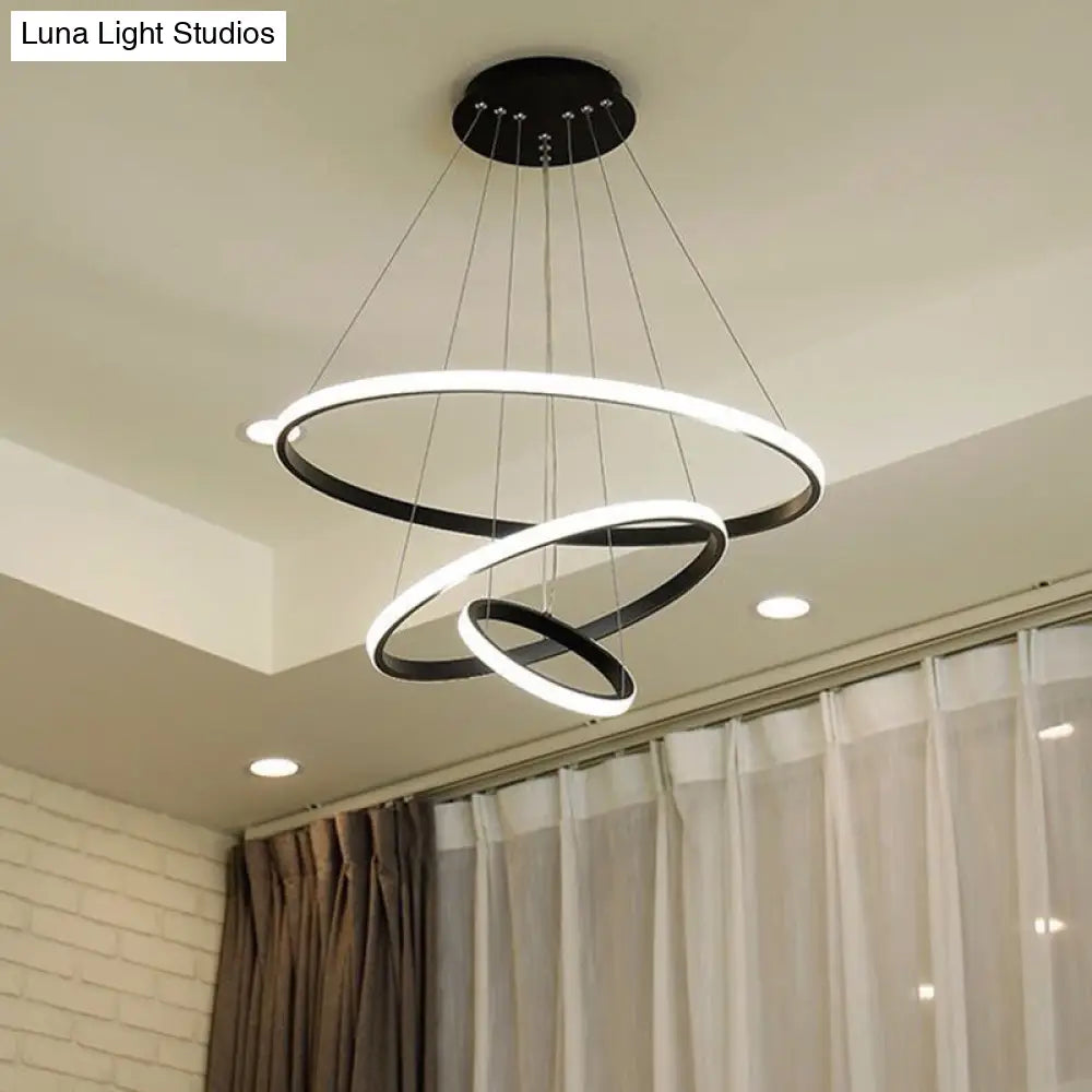 DecorBites™ Circular LED Minimalist Pendant Acrylic Chandelier for Dining Room