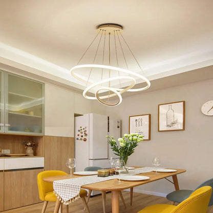 DecorBites™ Circular LED Minimalist Pendant Acrylic Chandelier for Dining Room