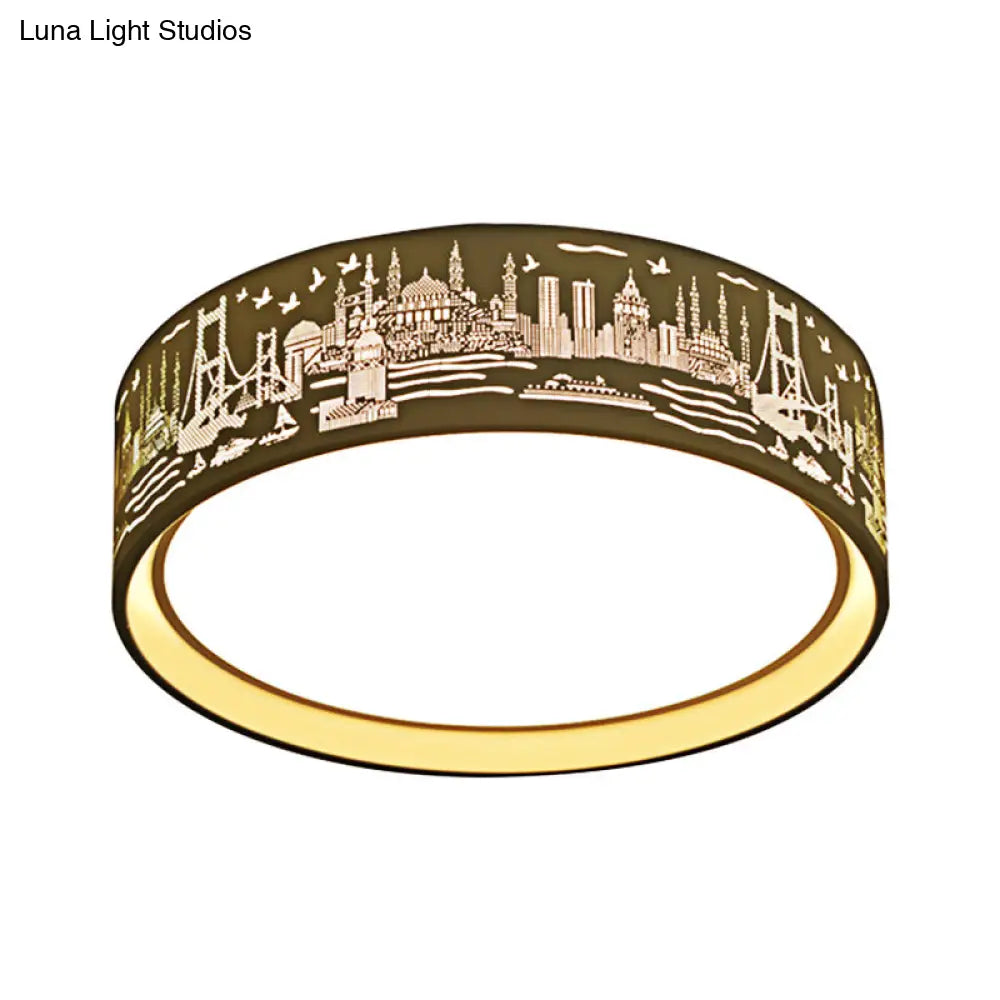 DecorBites™ DecorBites™ City View Acrylic LED Ceiling Light for Study Room - Stylish and Bright in White