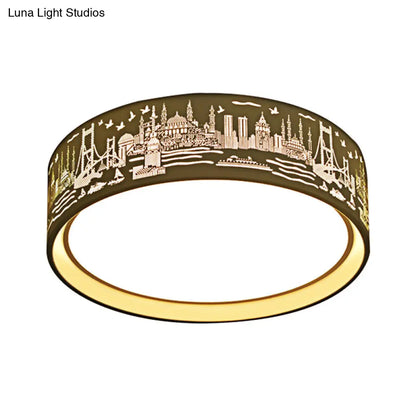 DecorBites™ DecorBites™ City View Acrylic LED Ceiling Light for Study Room - Stylish and Bright in White