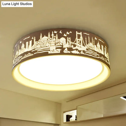 DecorBites™ DecorBites™ City View Acrylic LED Ceiling Light for Study Room - Stylish and Bright in White