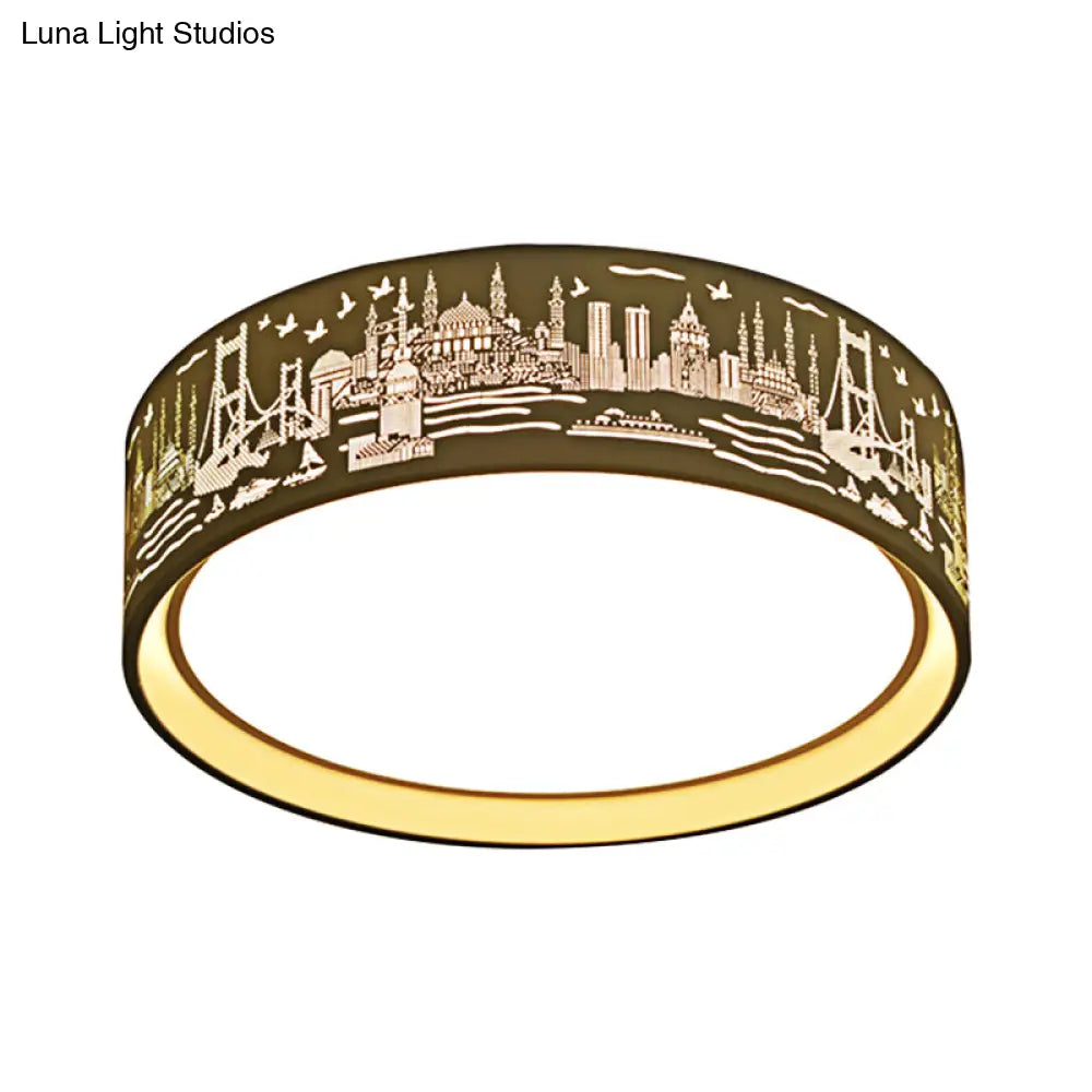 DecorBites™ DecorBites™ City View Acrylic LED Ceiling Light for Study Room - Stylish and Bright in White