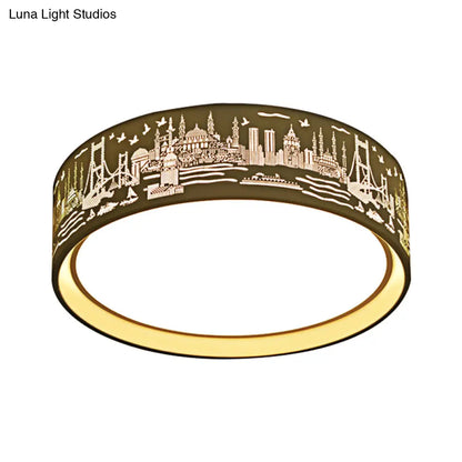 DecorBites™ DecorBites™ City View Acrylic LED Ceiling Light for Study Room - Stylish and Bright in White