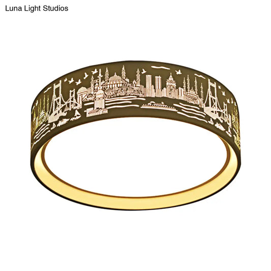 DecorBites™ DecorBites™ City View Acrylic LED Ceiling Light for Study Room - Stylish and Bright in White