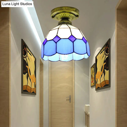 Lámpara de techo semiempotrada DecorBites™ Classic Bell Shade de cristal - 1 cabezal