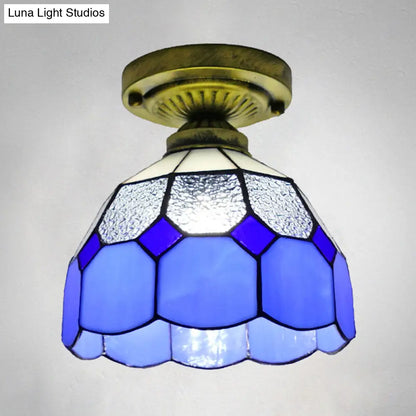 Lámpara de techo semiempotrada DecorBites™ Classic Bell Shade de cristal - 1 cabezal