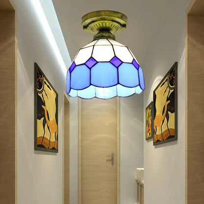 Lámpara de techo semiempotrada DecorBites™ Classic Bell Shade de cristal - 1 cabezal