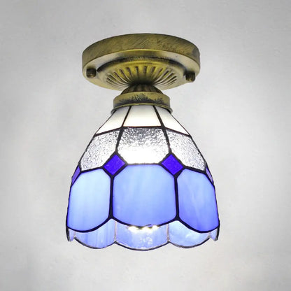 Lámpara de techo semiempotrada DecorBites™ Classic Bell Shade de cristal - 1 cabezal