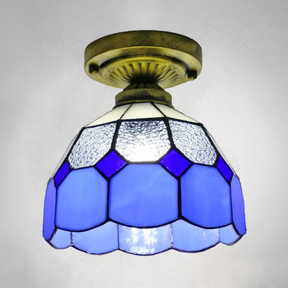 Lámpara de techo semiempotrada DecorBites™ Classic Bell Shade de cristal - 1 cabezal