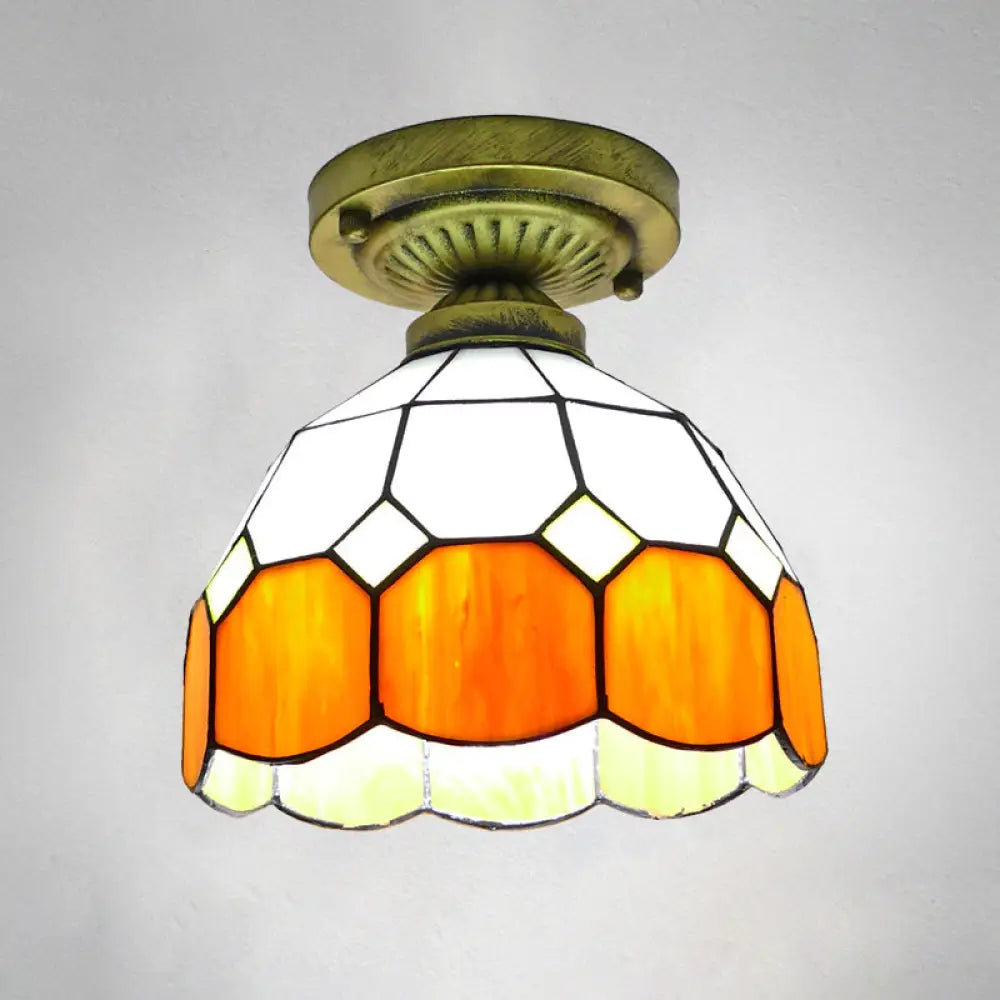 Lámpara de techo semiempotrada DecorBites™ Classic Bell Shade de cristal - 1 cabezal