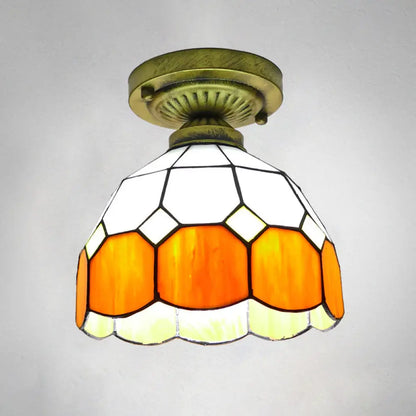 Lámpara de techo semiempotrada DecorBites™ Classic Bell Shade de cristal - 1 cabezal