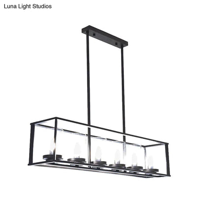 DecorBites™ Classic Black Island Pendant Lights for Dining Room with Clear Glass Shade (5/6 Lights)