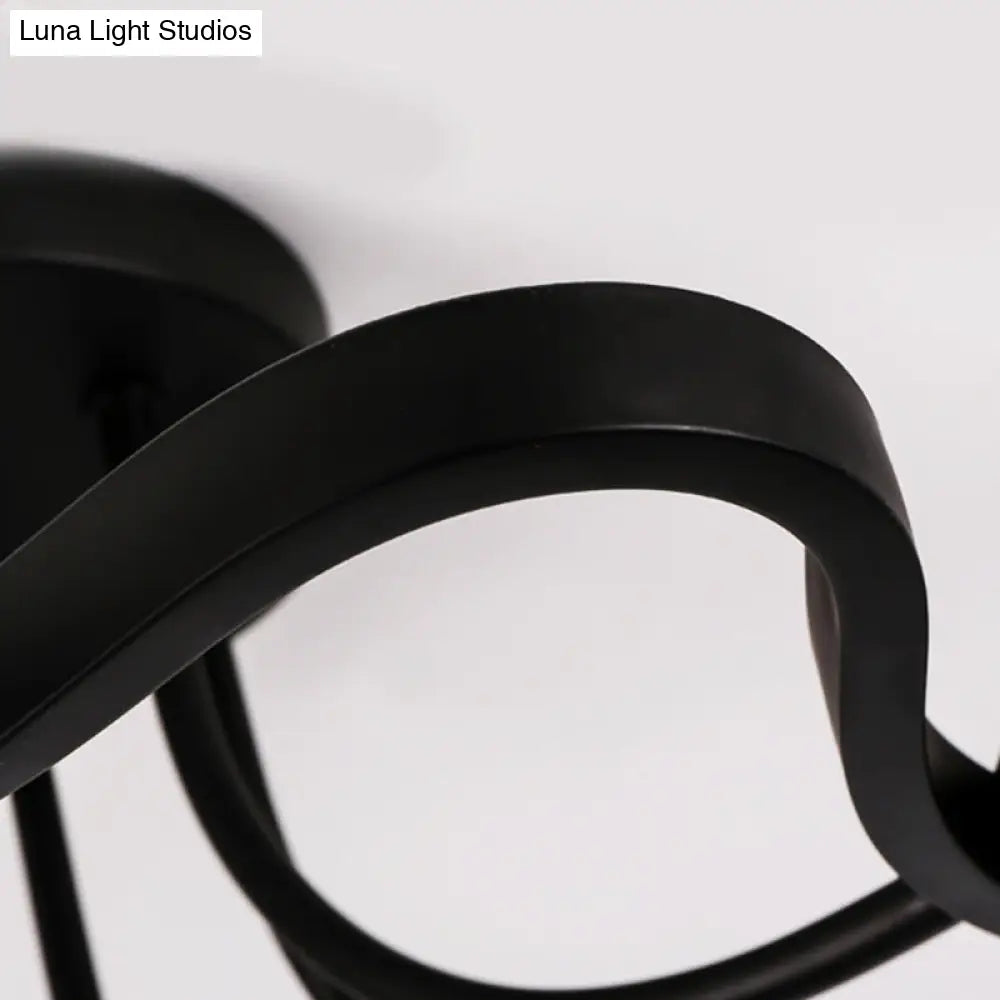 DecorBites™ Classic Black Semi Flush Mount Ceiling Fixture with Bubble White Glass Shades - 6/8/10 Lights for Living Room