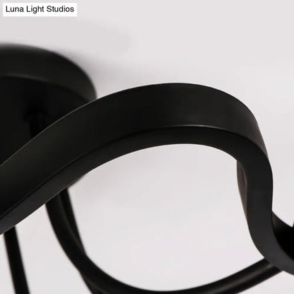 DecorBites™ Classic Black Semi Flush Mount Ceiling Fixture with Bubble White Glass Shades - 6/8/10 Lights for Living Room