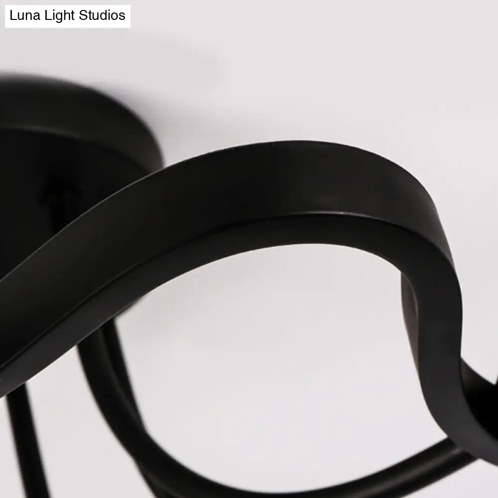 DecorBites™ Classic Black Semi Flush Mount Ceiling Fixture with Bubble White Glass Shades - 6/8/10 Lights for Living Room