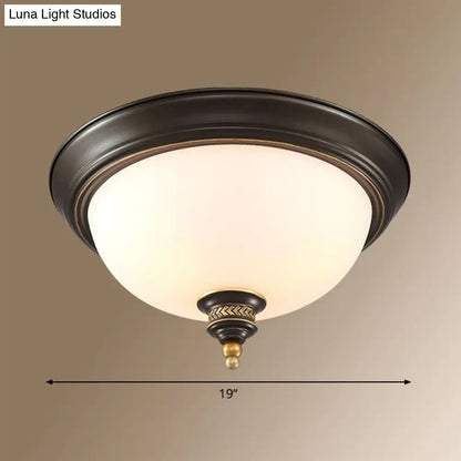 ديكوربايتس™ ديكوربايتس™ مصباح سقف كلاسيكي على شكل قبة زجاجية مصنفرة لغرفة النوم