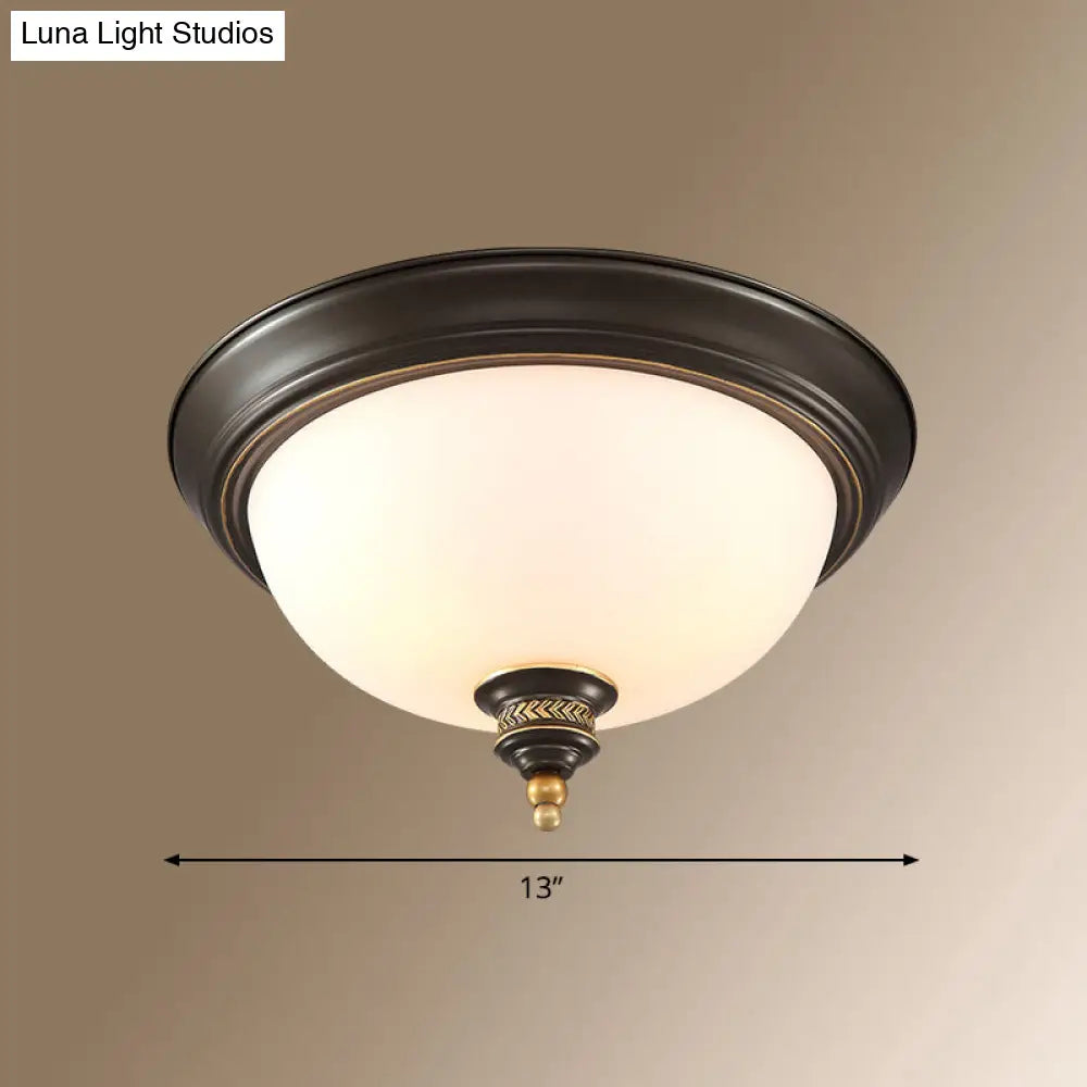 ديكوربايتس™ ديكوربايتس™ مصباح سقف كلاسيكي على شكل قبة زجاجية مصنفرة لغرفة النوم