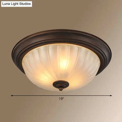 ديكوربايتس™ ديكوربايتس™ مصباح سقف كلاسيكي على شكل قبة زجاجية مصنفرة لغرفة النوم