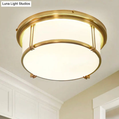 ديكوربايتس™ مصباح LED كلاسيكي من ديكوربايتس™ بزجاج مصنفر - لمسة نهائية سوداء/نحاسية - إضاءة دافئة/بيضاء - تركيب مثالي لإضاءة السقف في غرفة المعيشة