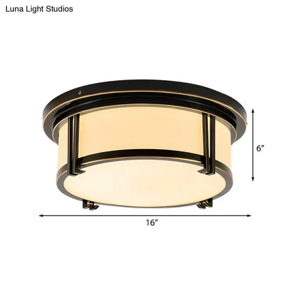 ديكوربايتس™ مصباح LED كلاسيكي من ديكوربايتس™ بزجاج مصنفر - لمسة نهائية سوداء/نحاسية - إضاءة دافئة/بيضاء - تركيب مثالي لإضاءة السقف في غرفة المعيشة