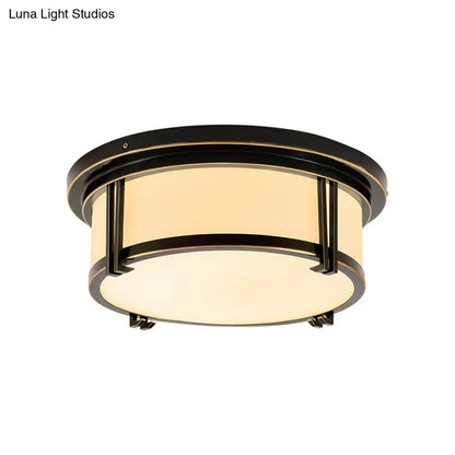 ديكوربايتس™ مصباح LED كلاسيكي من ديكوربايتس™ بزجاج مصنفر - لمسة نهائية سوداء/نحاسية - إضاءة دافئة/بيضاء - تركيب مثالي لإضاءة السقف في غرفة المعيشة