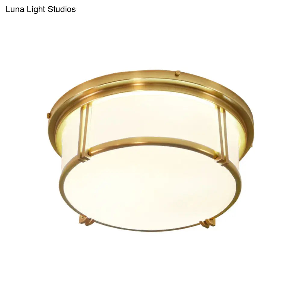 ديكوربايتس™ مصباح LED كلاسيكي من ديكوربايتس™ بزجاج مصنفر - لمسة نهائية سوداء/نحاسية - إضاءة دافئة/بيضاء - تركيب مثالي لإضاءة السقف في غرفة المعيشة