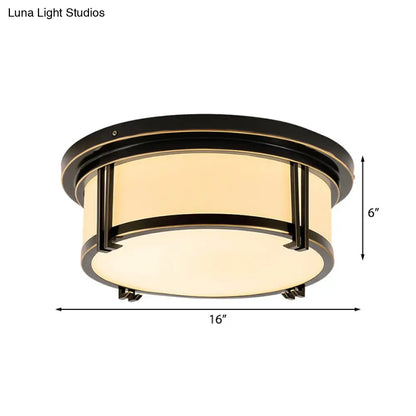 ديكوربايتس™ مصباح LED كلاسيكي من ديكوربايتس™ بزجاج مصنفر - لمسة نهائية سوداء/نحاسية - إضاءة دافئة/بيضاء - تركيب مثالي لإضاءة السقف في غرفة المعيشة