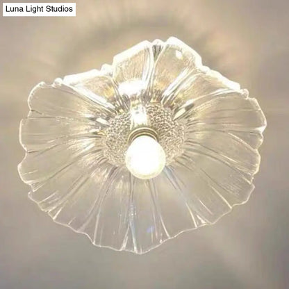 DecorBites™ Classic Glass Ceiling Light Fixture w/ Brass Lamp Holder for Corridors