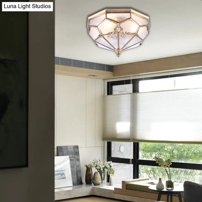 Lámpara de techo empotrada DecorBites™ Classic Gold con panel de vidrio esmerilado y 3/4/6 luces - Lámpara de techo empotrada para dormitorio