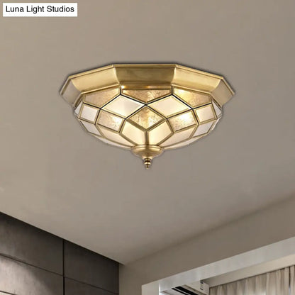Lámpara de techo empotrada DecorBites™ Classic Gold con cristal prismático – 3/5 luces, 45,7 cm/54,6 cm para dormitorio