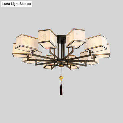 Lámpara de techo semiempotrada clásica de metal DecorBites™ con pantalla de tela - 6/8/10 luces