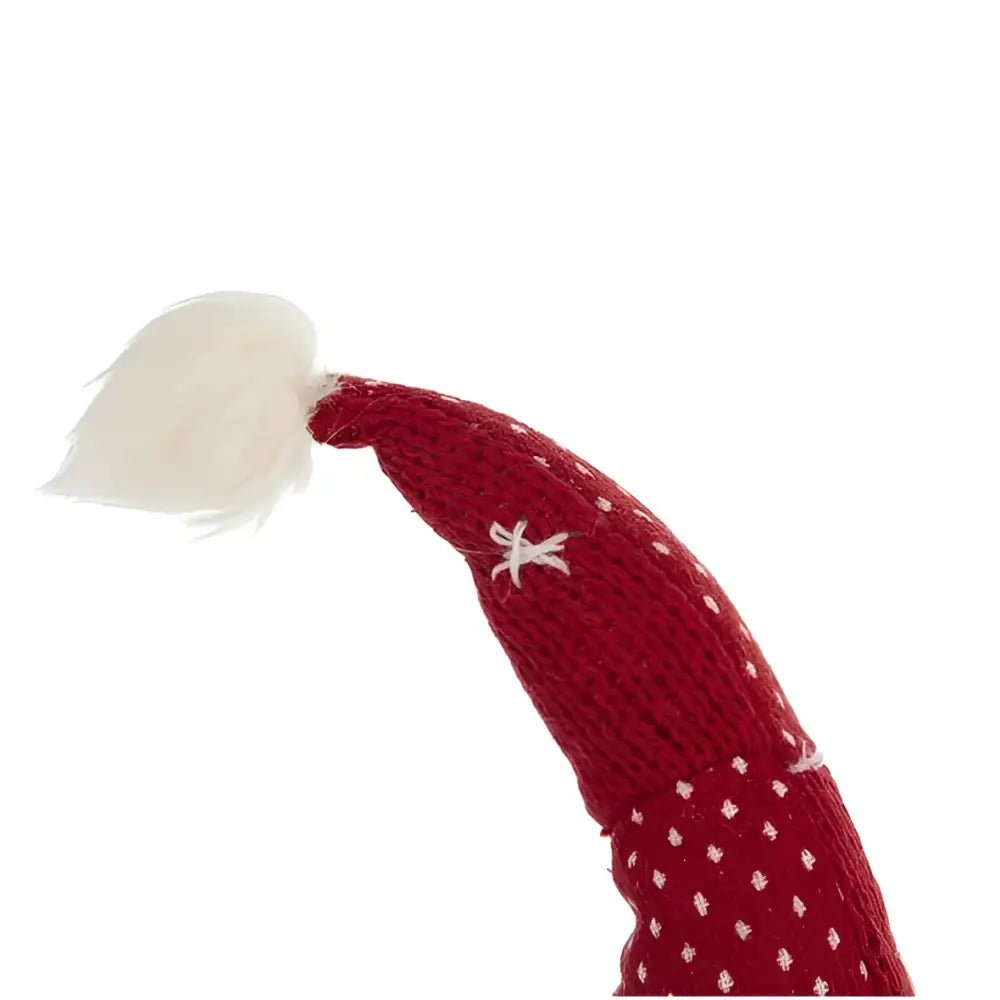 Classic red & white christmas gnome with fluffy white beard living room decor - Decorbites