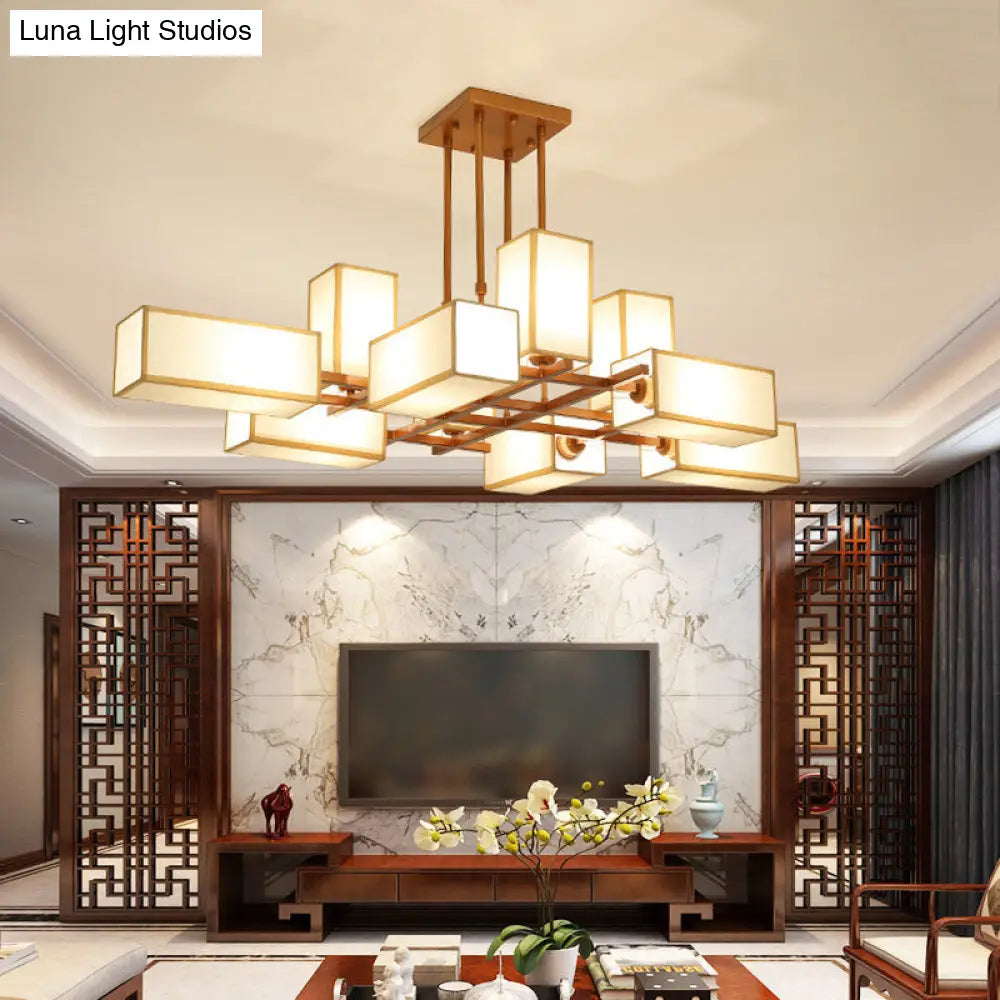 Lámpara de techo semiempotrada DecorBites™ Classic - Forma rectangular con 8/10/12 luces - Acabado negro/latón