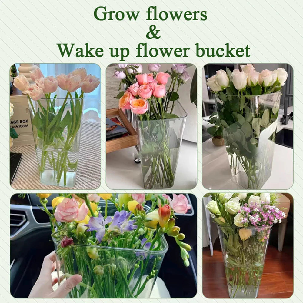 Clear Acrylic Hurricane Flower Vase - Large Size