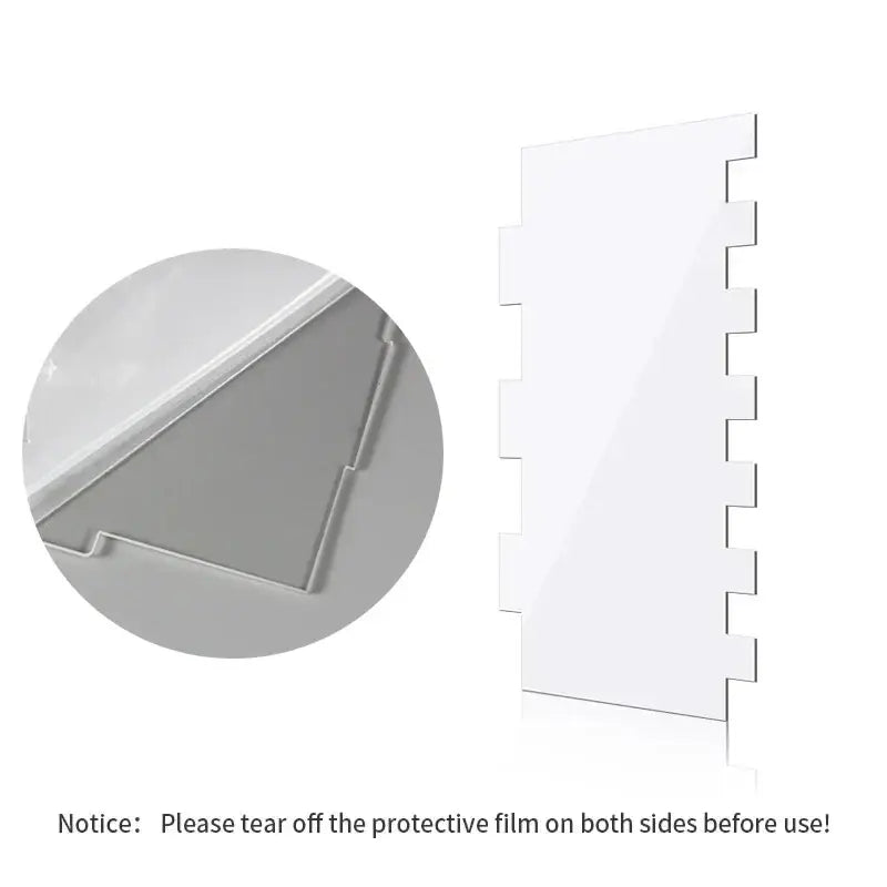 Clear transparent acrylic scalloped cake cream scraper with serrated edge for decorbites cake cream scrapers kitchen use