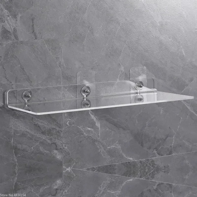 Clear Acrylic Wall Shelf Organizer 20-50cm