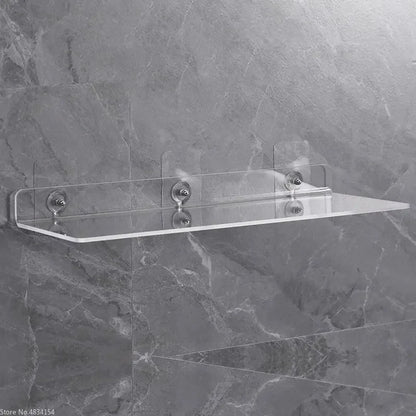 Clear Acrylic Wall Shelf Organizer 20-50cm