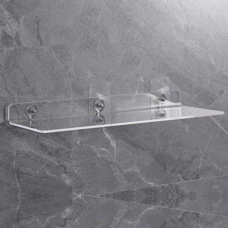 Clear Acrylic Wall Shelf Organizer 20-50cm