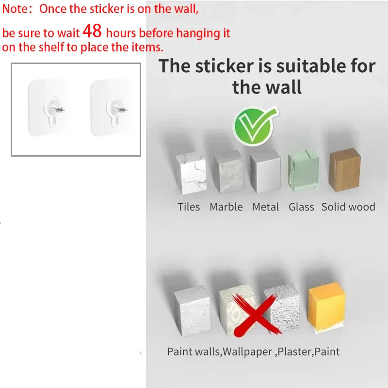 Clear Acrylic Wall Shelf Organizer 20-50cm