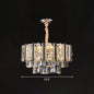 Clear Beveled Crystal Modern Layered Chandelier - Elegant Suspension Lighting for Living Rooms