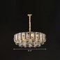 Clear Beveled Crystal Modern Layered Chandelier - Elegant Suspension Lighting for Living Rooms