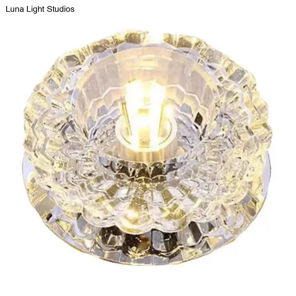 DecorBites™ Clear Crystal Floral Flush Mount Ceiling Fixture