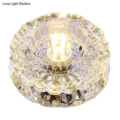 DecorBites™ Clear Crystal Floral Flush Mount Ceiling Fixture