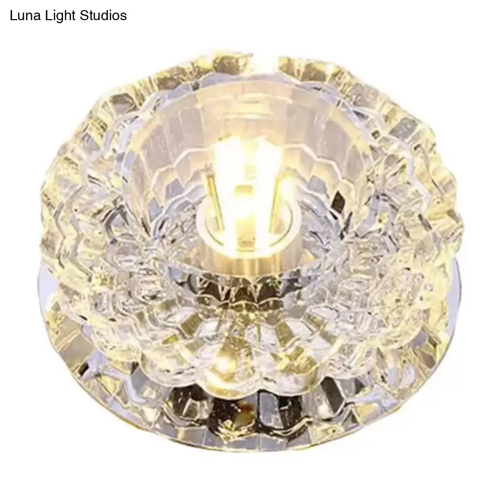 DecorBites™ Clear Crystal Floral Flush Mount Ceiling Fixture