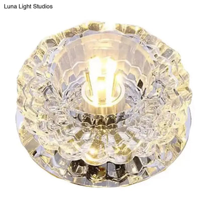 DecorBites™ Clear Crystal Floral Flush Mount Ceiling Fixture