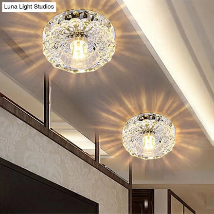 DecorBites™ Clear Crystal Floral Flush Mount Ceiling Fixture