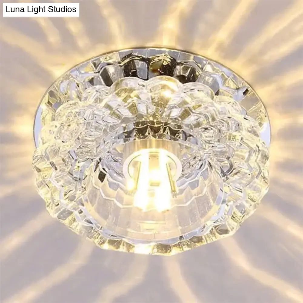 DecorBites™ Clear Crystal Floral Flush Mount Ceiling Fixture